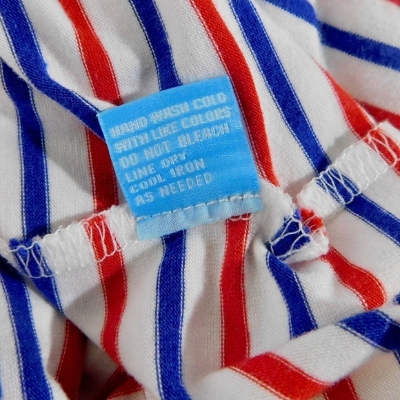 J. MCLAUGHLIN Nicola Tiered Knit Dress Red White Blue Patriotic Medium - Picture 13 of 14